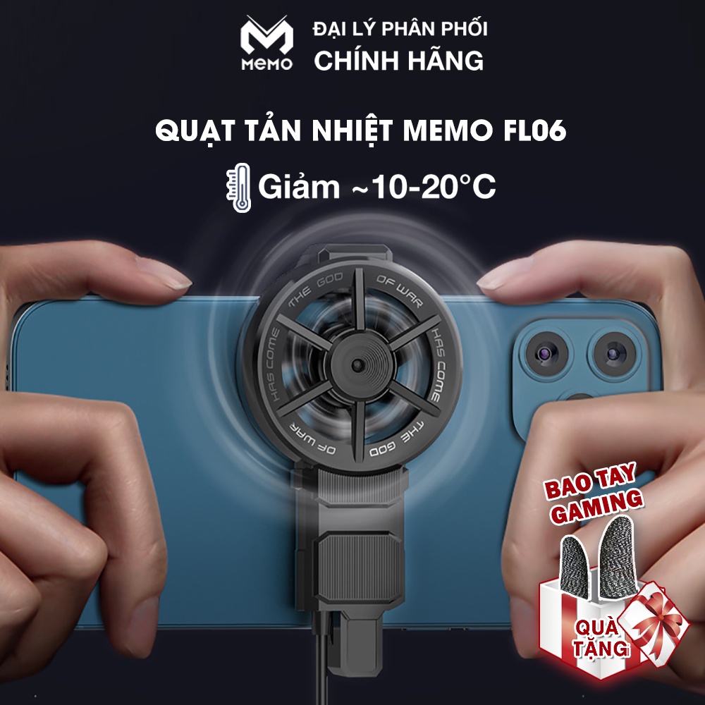 Quạt tản nhiệt điện thoại chính hãng Memo FL06 / FLA2 / FLA4 / FL05 / G6 quạt tản nhiệt gaming nhỏ gọn nhẹ kết nối usb