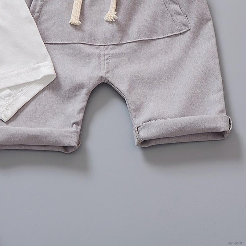 Set áo thun tay ngắn &amp; quần short cho bé trai &amp; gái