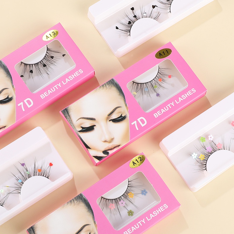 1 Cặp Lông Mi Giả 3D 7-25mm Màu Sắc Tự Nhiên Độc Đáo