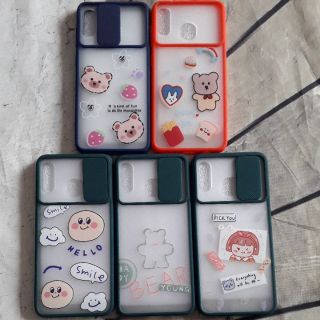 Ốp lưng SAMSUNG A20 /A30 trượt bảo vệ camera in hình dễ thương
