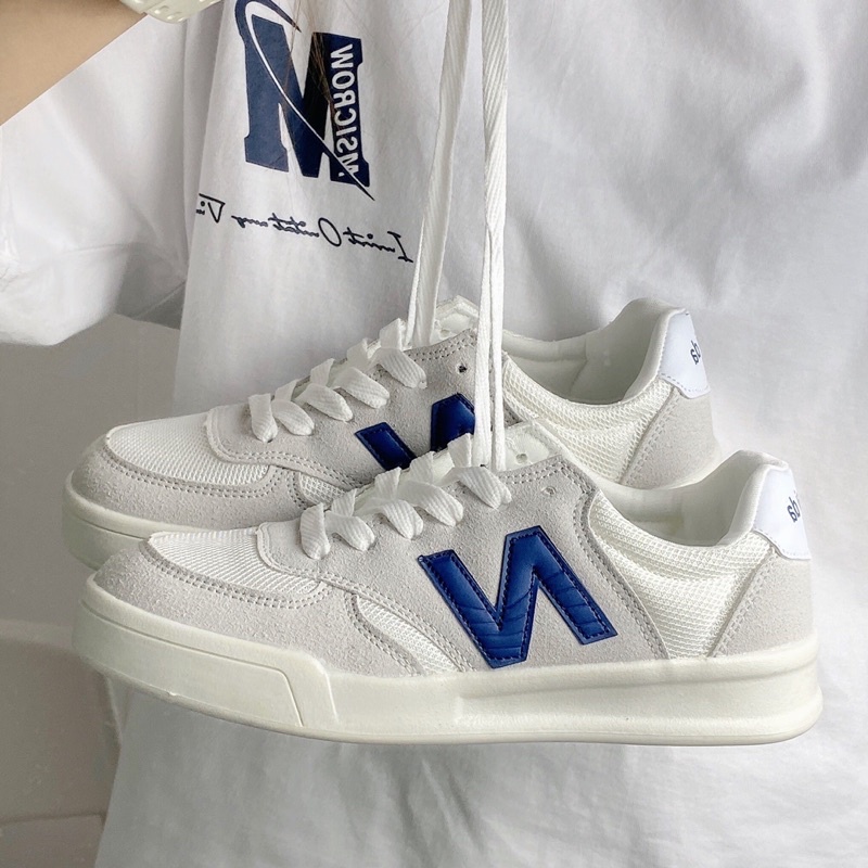 Giày Thể Thao Chữ N Màu Xanh Hồng Phong Cách Trẻ Trung Nhẹ Nhàng