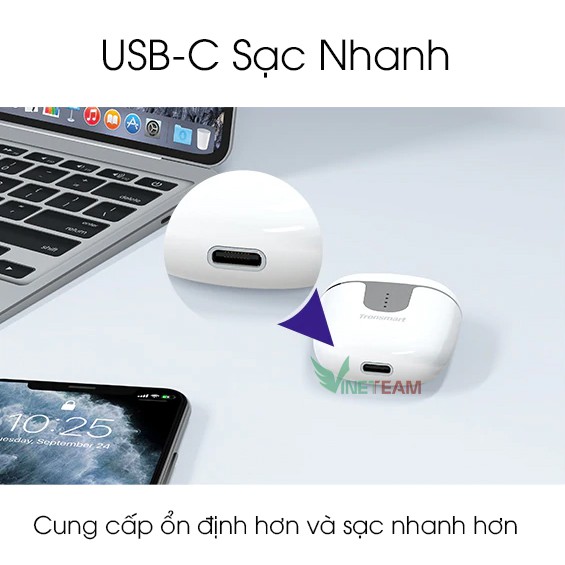 Tai Nghe Bluetooth Tronsmart Onyx Ace TWS,4 MICRO, Chống nước IPX5 tích hợp công nghệ Qualcomm APTX hủy tiếng ồn -dc4081