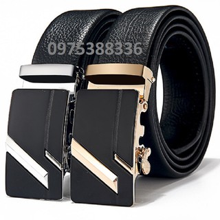 [Dây Lưng] Thắt Lưng Da Nam Khóa Tự Động Cao Cấp. Dây Nịt Nam Da Bò 100% Chính Hãng Baellerry Mạ Vàng Bạc Nam Tính GC25