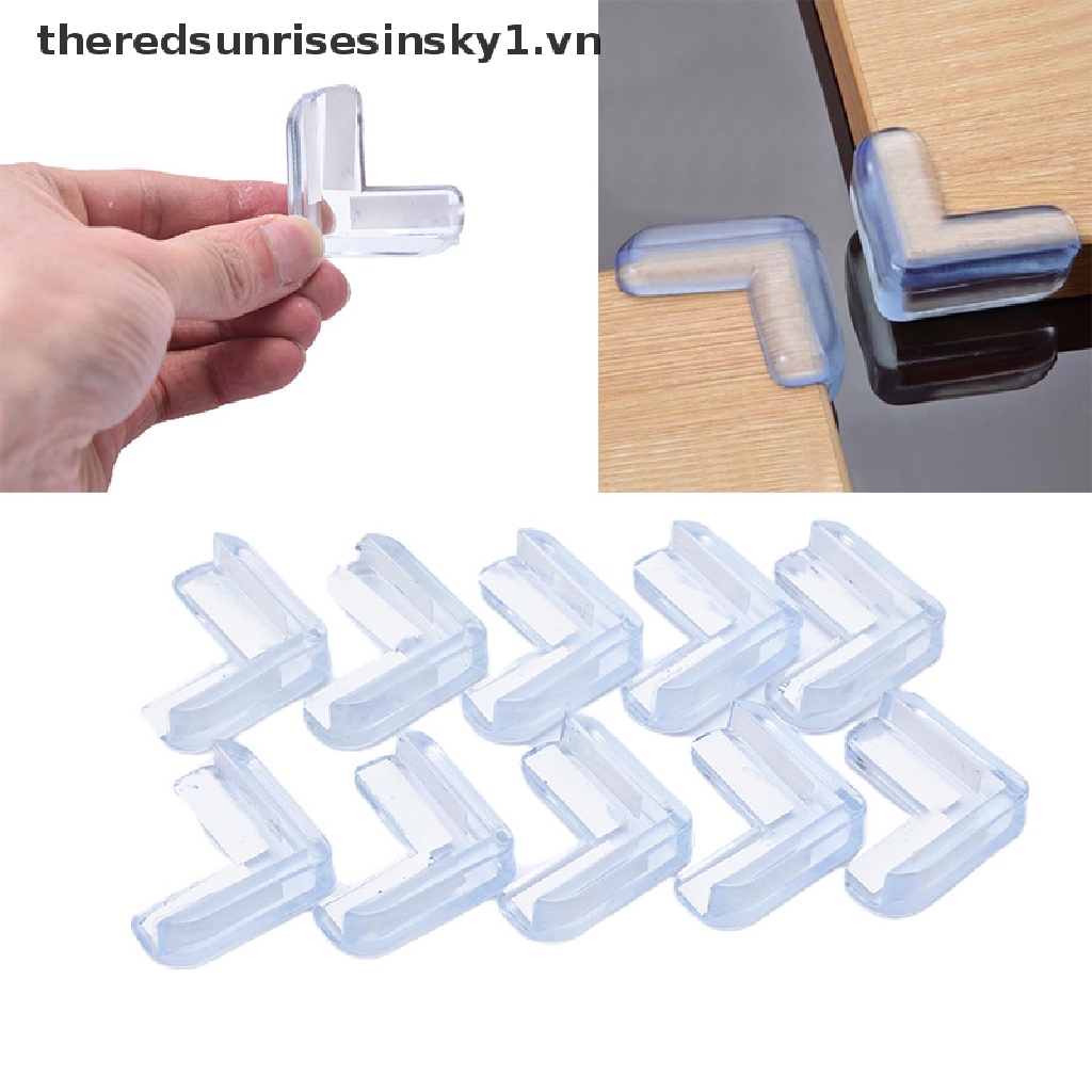 Bộ 10 miếng bọc cạnh bàn bằng silicon bảo vệ an toàn cho bé 1.vn