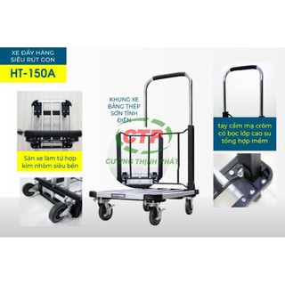 Xe Đẩy Hàng 4 Bánh Siêu Rút Gọn ADVINDEQ HT-150A