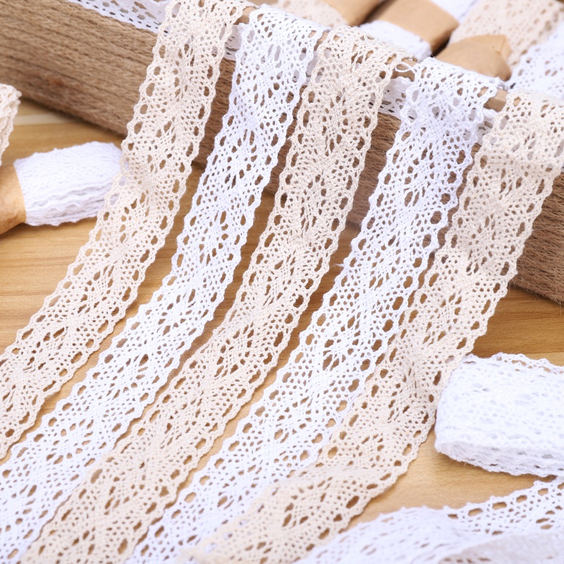 Dây Ren Cotton 2.8cm Dùng Trang Trí Quần Áo Và Mũ Diy