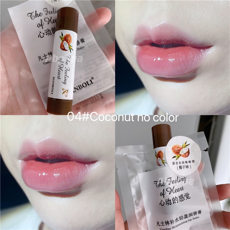 Son dưỡng môi HANBOLI dạng thạch trái cây vaseline màu tiệp da