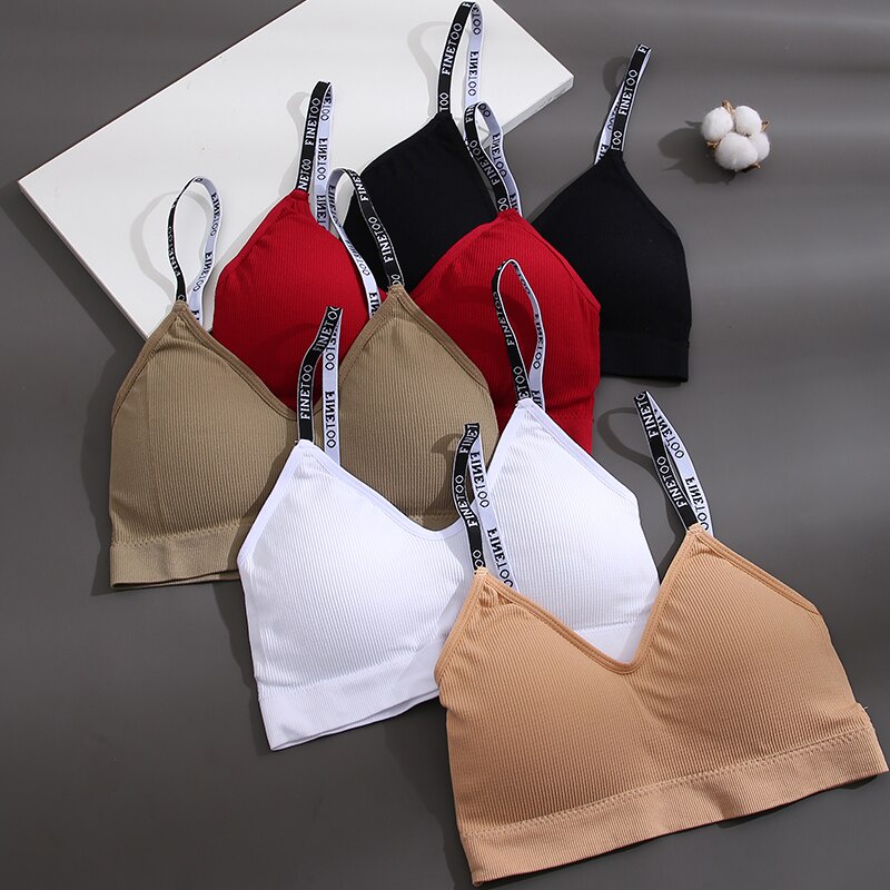 Áo Lót Thể Thao Không Đường May In Chữ Gợi Cảm Dành Cho Nữ