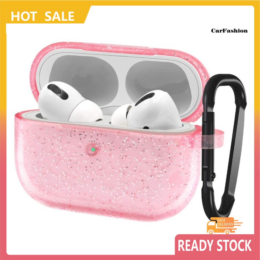 Vỏ Bảo Vệ Hộp Sạc Tai Nghe Airpods Pro Mềm Chống Bụi Chống Trầy Xước Kèm Móc Treo