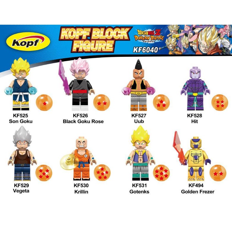 Lego Dragon ball xếp hình lắp ráp mô hình các nhân vật 7 viên ngọc rồng