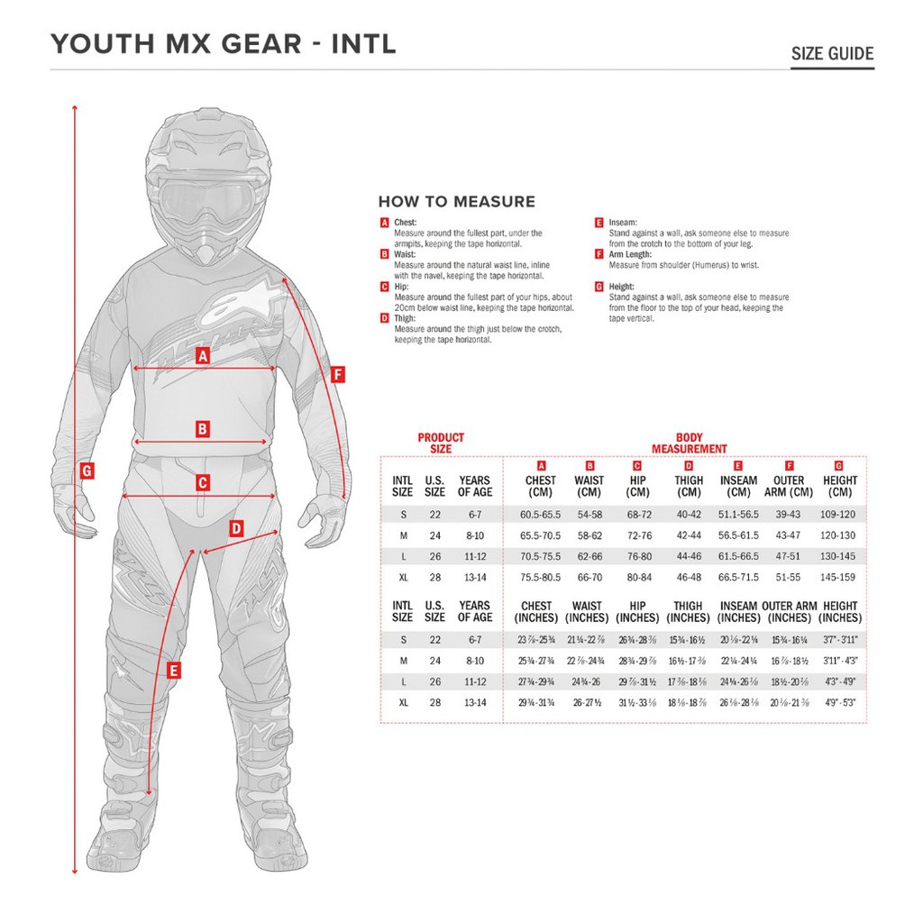 BỘ QUẦN ÁO THIẾU NIÊN XE CÀO CÀO ALPINESTARS RACER FACTORY JERSEY & PANTS YOUTH 374376