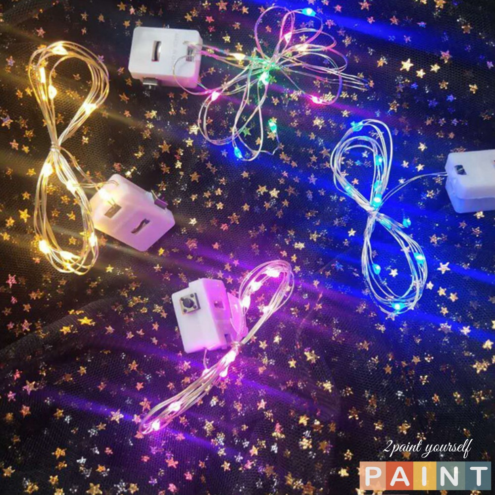 Dây đèn LED trang trí phòng ngủ, Đèn LED dây fairylight trang trí treo tường dài 1m-2m decor 2PAINT