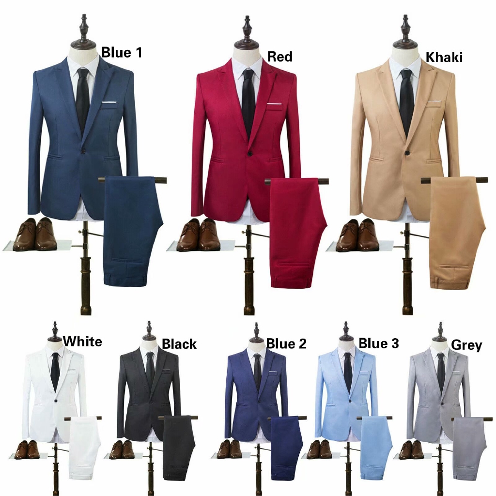 Bộ áo khoác và quần dài nam thanh lịch