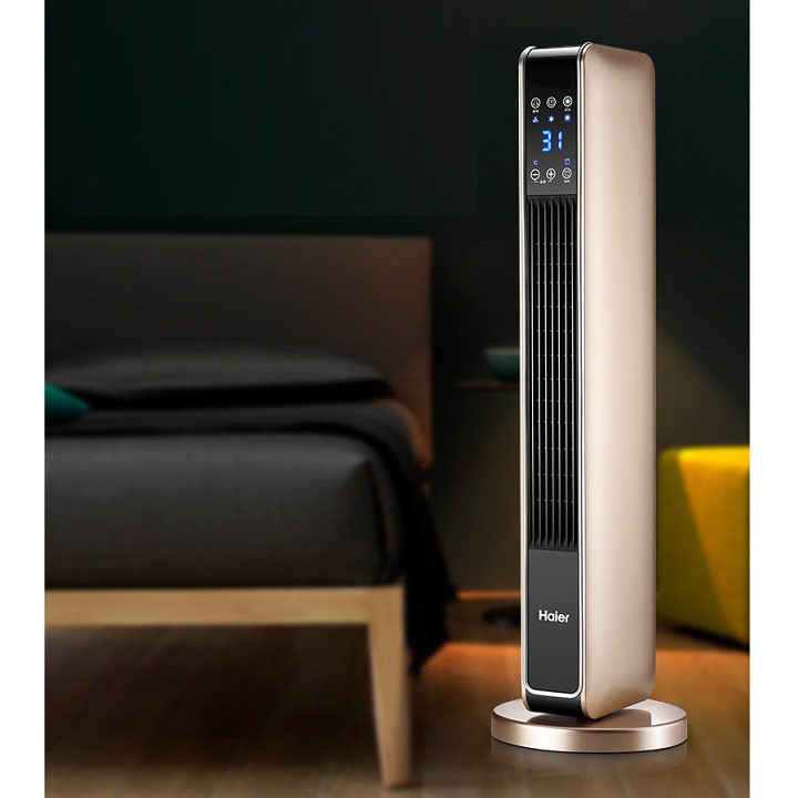 Quạt sưởi 2 chiều cao cấp Haier   có điều khiền từ xa - hiển thị nhiệt độ - Quạt sưởi gia đình chính hãng chất lượng