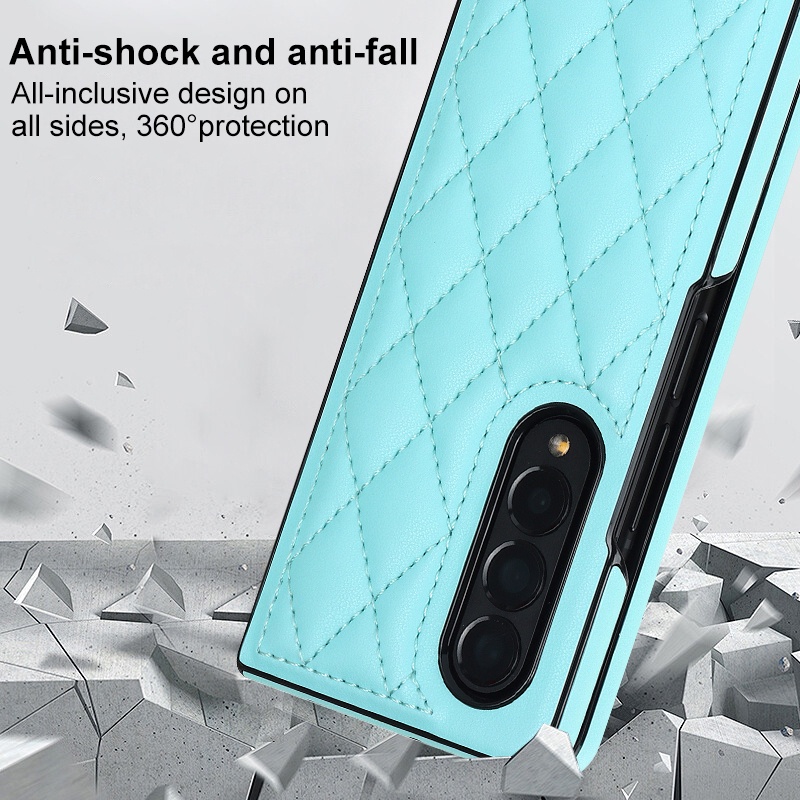 Ốp Điện Thoại Da Cừu Cao Cấp Chống Sốc Bảo Vệ camera Cho samsung galaxy z fold 5 4 5g z Fold5 fold4