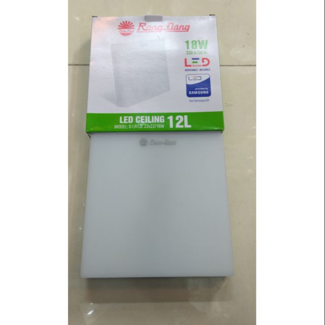 Ốp trần vuông 18w rạng đông,đèn ốp trần vuông,đèn gắn trần chính hãng