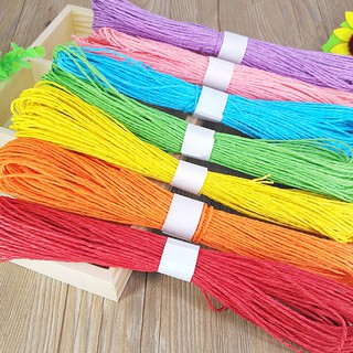 Set bịch 12 màu dây thừng, dây cói bằng giấy