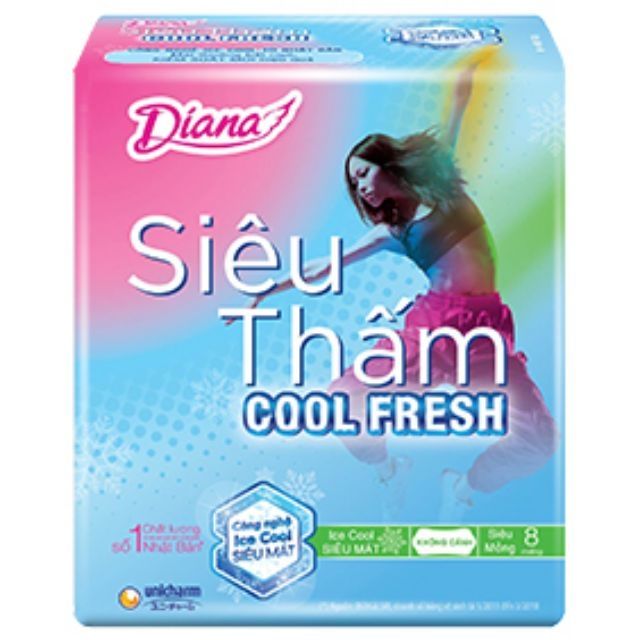 Lốc 6 gói Diana Siêu thấm coolfresh không cánh