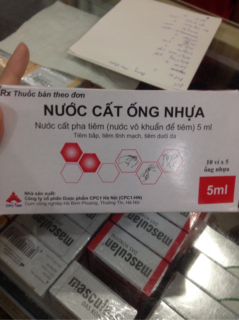 Nước cất ống nhựa (hộp 50 ống )