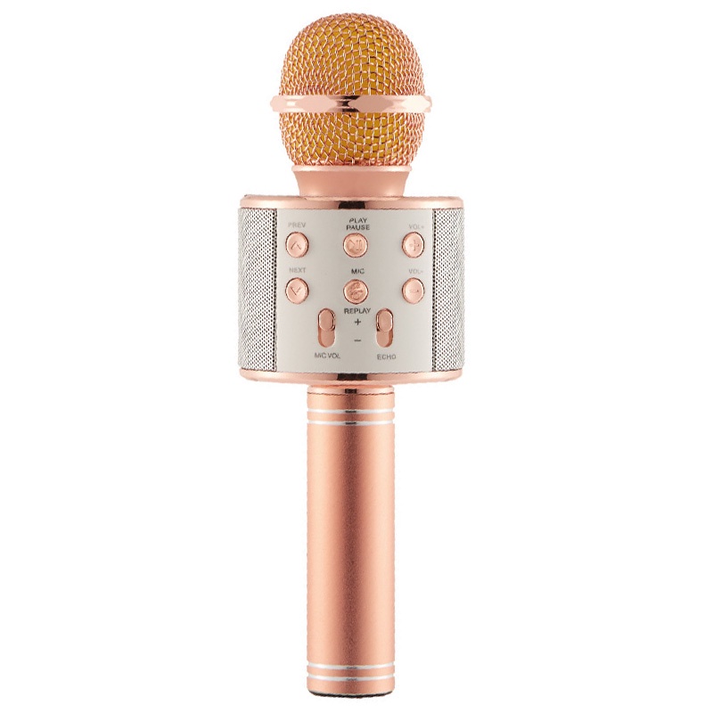 Mic hát karaoke bluetooth Ws858 kèm loa âm thanh trầm ấm hát hay