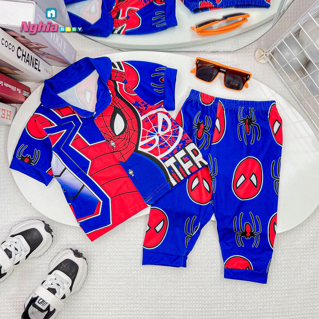 Đồ bộ pijama thun lạnh - đồ bộ thun lạnh quần dài NGHĨA BABY dành cho bé trai