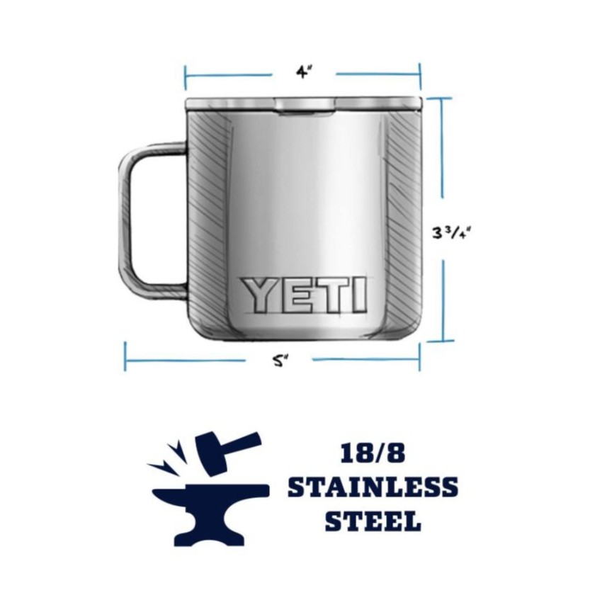 Ly giữ nhiệt YETI 14oz Mug +Nắp MagSlider bản Update 2021 (414ml) - Nhiều màu - Stainless Steel - AUT BILL MĨ