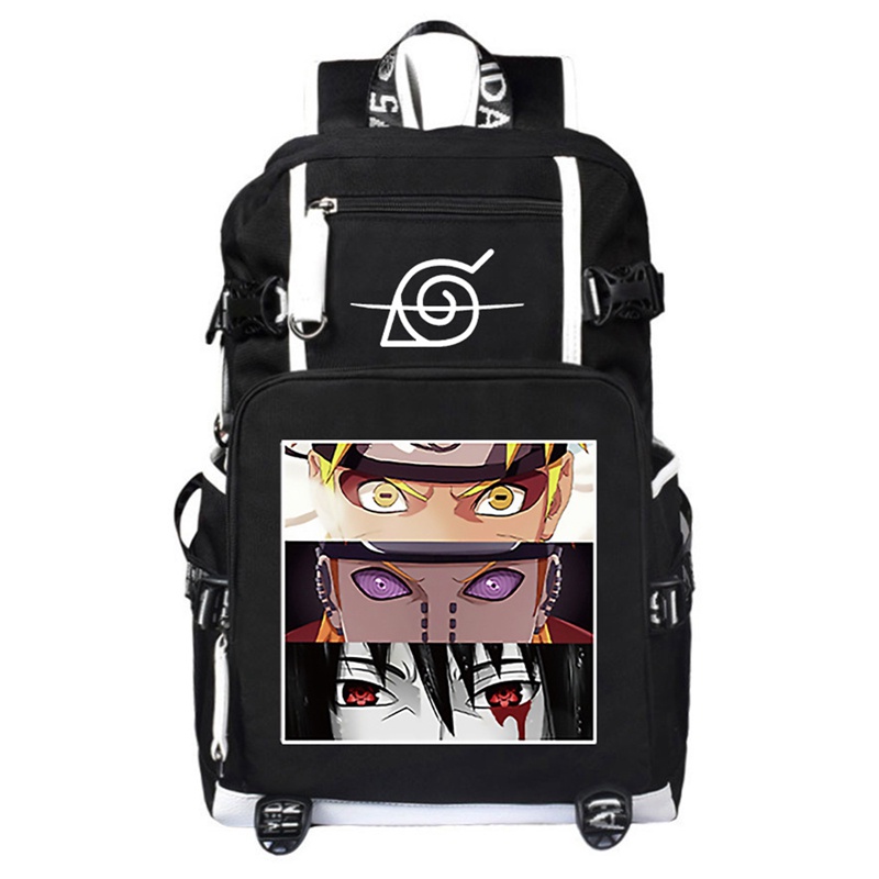 Ba lô đi học in họa tiết anime naruto akatsuki sharingan