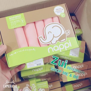 Hộp 6 chiếc khăn sữa cỡ 30x30cm Nappi Thái