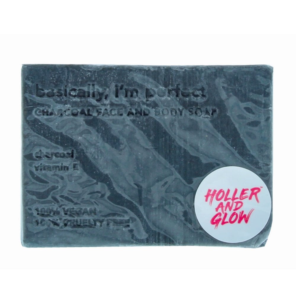 Xà Bông Tắm Cao Cấp Holler And Glow 100% Vegan Charcoal Face &amp; Body Soap 100g