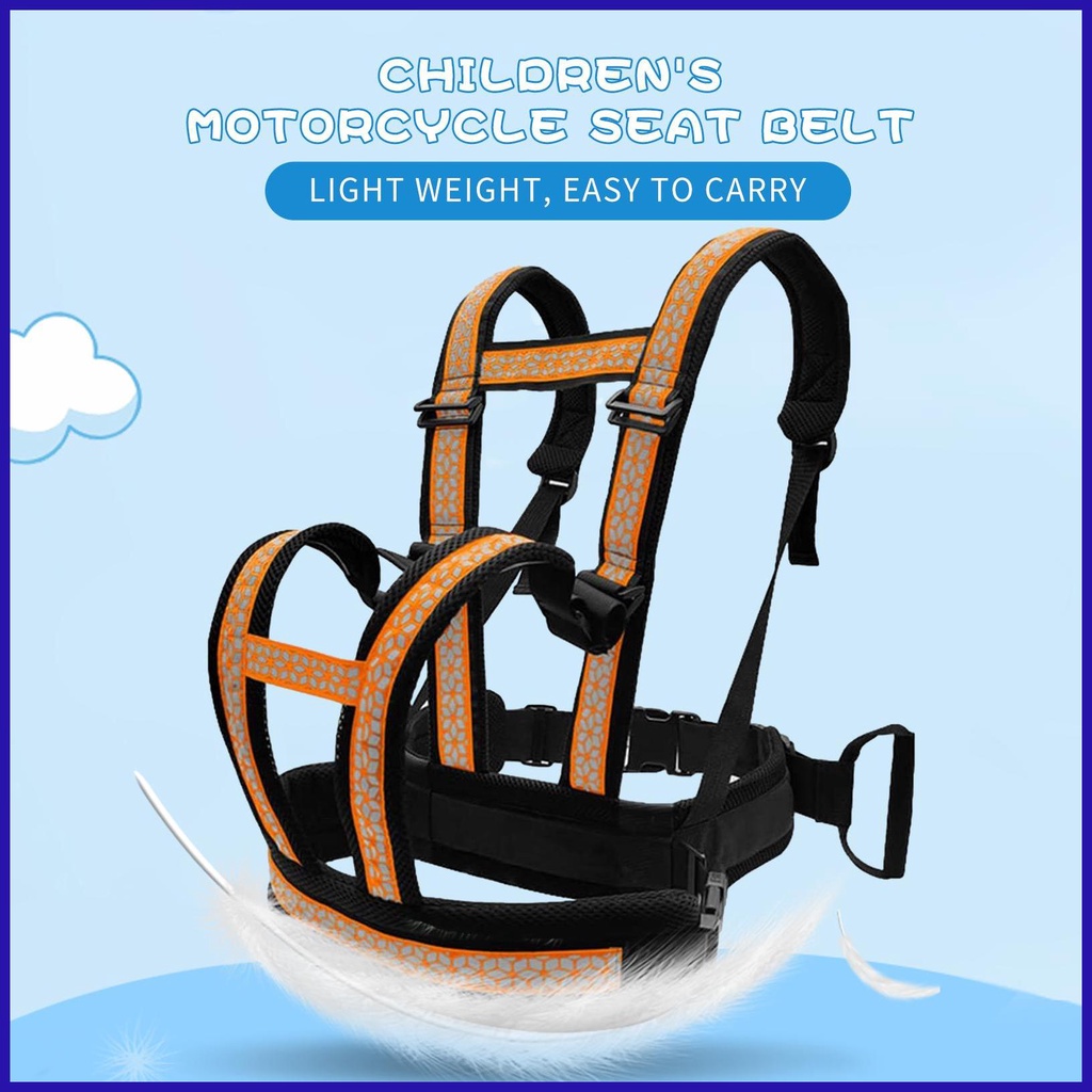 【Vận chuyển nhanh】 Đai an toàn xe máy cho trẻ em, đai phản quang, đai bảo vệ xe điện, đai an toàn xe đạp, đai an toàn cho bé