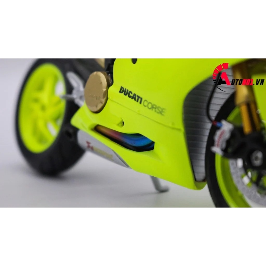 MÔ HÌNH XE DUCATI 1199 GREEN NEON ĐỘ MÂM TỈ LỆ 1:12 AUTONO1 D178