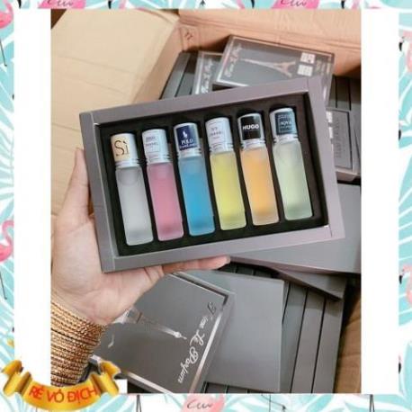 Gia Dụng Hộp 6 chai nước hoa mẫu thử dạng lăn - set nước hoa mini - cực thơm