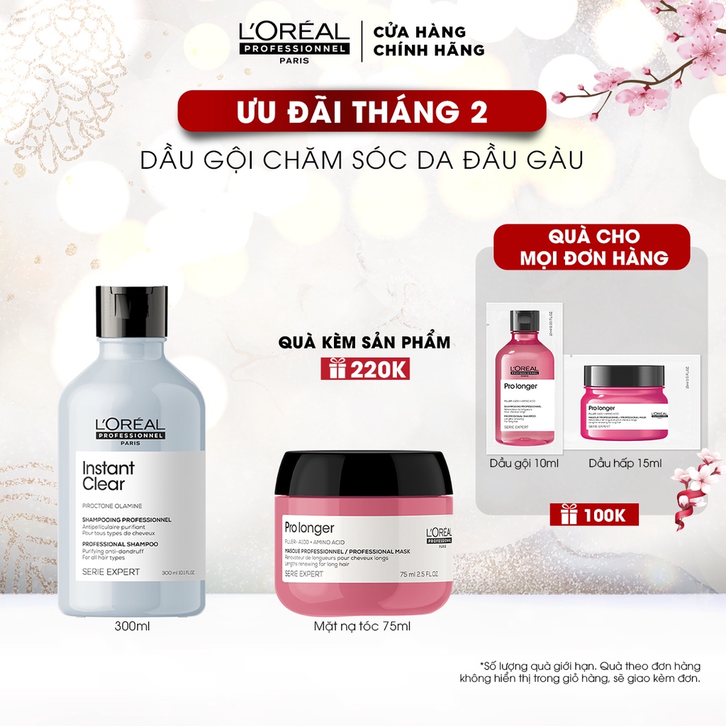 [Mã COSPPD03 giảm 10% đơn 600k] Dầu gội chăm sóc da đầu gàu Serie Expert Instant Clear 300ml