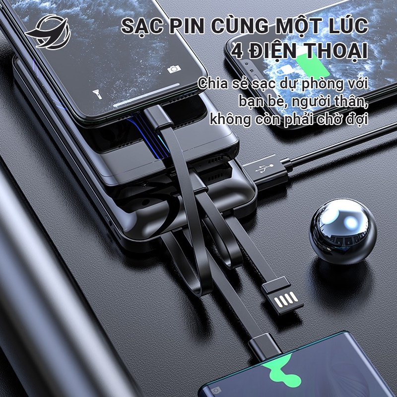 Sạc dự phòng,Pin sạc dự phòng Cát Thái YM-276S dung lượng 10000mAh siêu nhỏ gọn dễ dàng bỏ túi màn hình Full kính