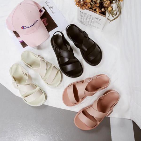 Dép sandal nữ cao su không thấm nước bền đẹp êm chân