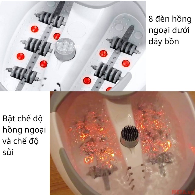 Bồn ngâm chân Beurer FB50, máy massage chân hồng ngoại có chế độ rung, sủi + màn hình LED [Bảo hành 24 tháng]