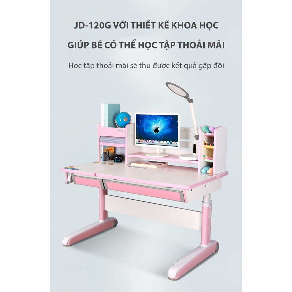 [MODEL MỚI QUÀ SIÊU YÊU] Bàn học chống gù chống cận cho bé dài 1m2 model JD-120G | BigBuy360 - bigbuy360.vn