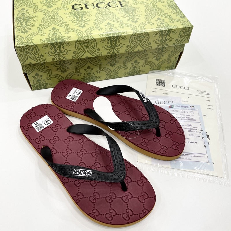 Dép kẹp nam xỏ ngón Gucci cao cấp. đế cao su siêu chắc chắn bền bỉ êm ái thời trang cá tính.