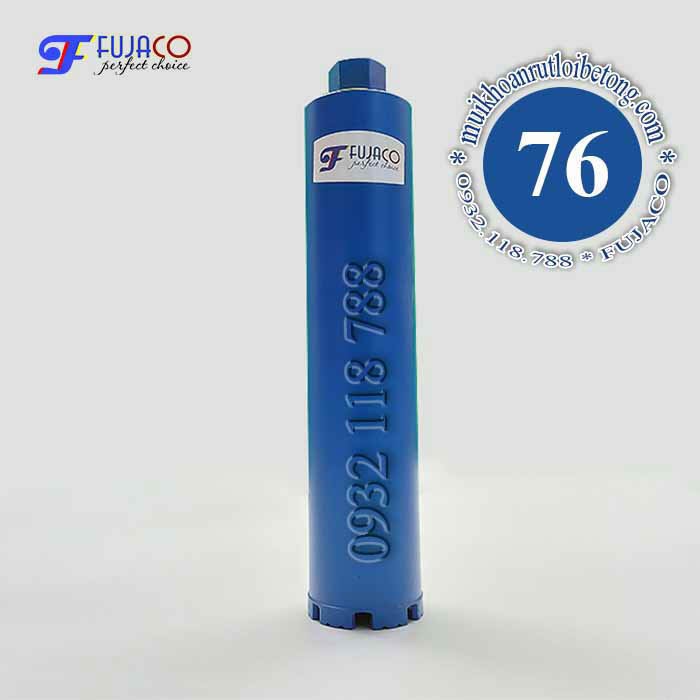 Mũi khoan rút lõi bê tông phi 76 mm - FUJACO | 76mm Diamond Core Drill Bit for Concrete, Brick, Masonry, Stone, Marble