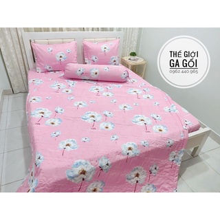 ❤️Bộ Ga Cotton Thắng Lợi❤️ {4 món} áo gối chần gòn mẫu hoạ tiết Bông