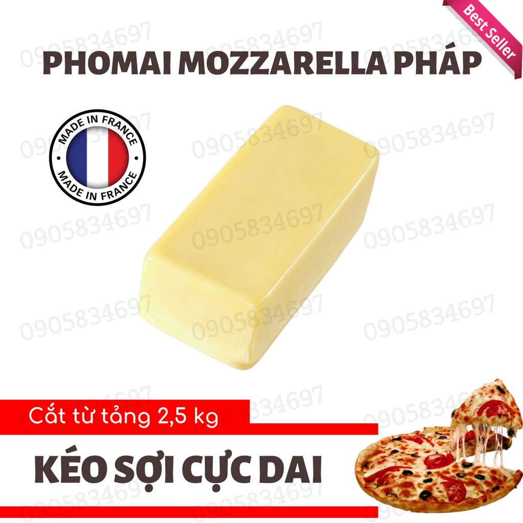 Phô Mai Mozzarella Maestrella CHUẨN PHÁP 100%  - Nguyên Cục 100gr - Làm Phomai Que, Pizza, Hot Dog, Phủ Tokbokki -  DATE