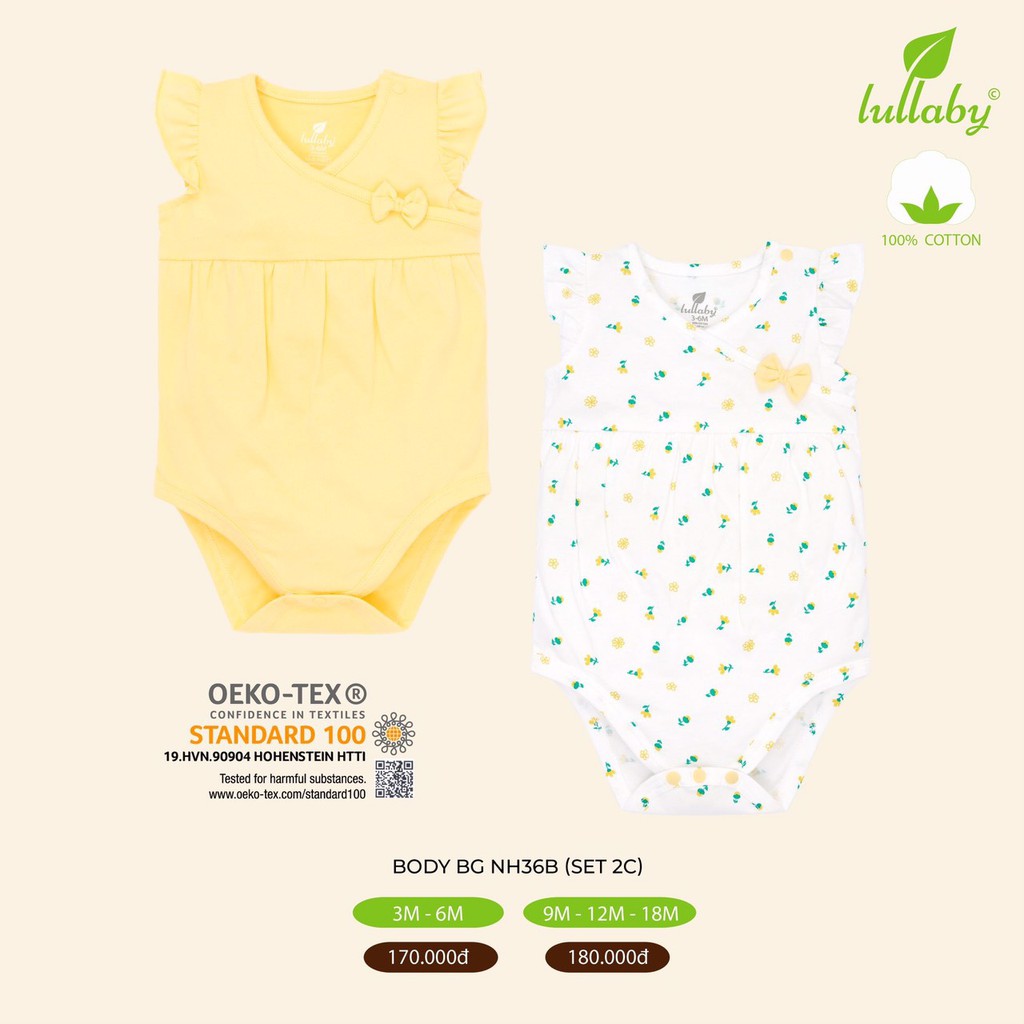 [Xả hàng hè] Body bé gái LULLABY mẫu mới năm 2020 set 2 chiếc