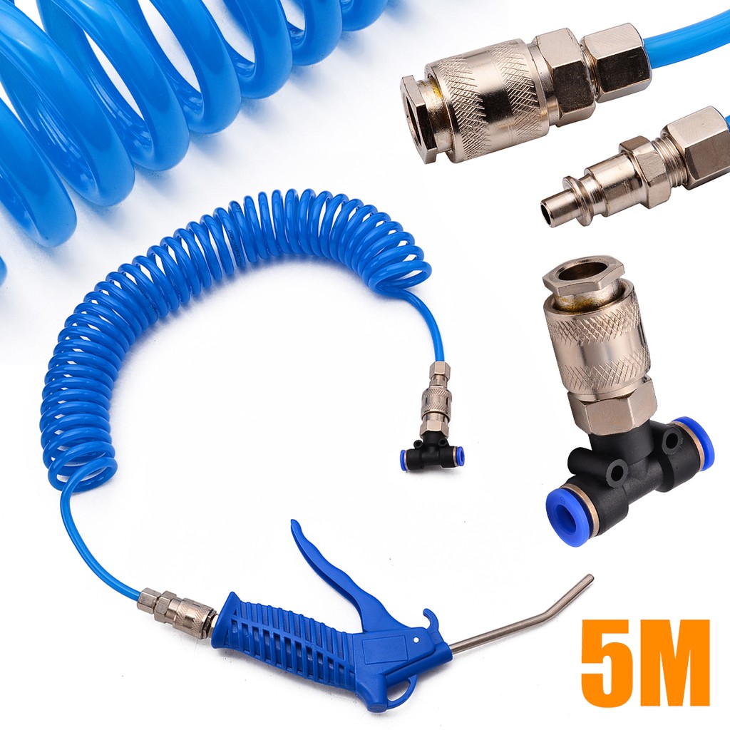 Set vòi thổi khí + ống ruột gà 5m + khớp nối chữ T tiện dụng khi vệ sinh, loại bỏ bụi bẩn cho các vật dụng