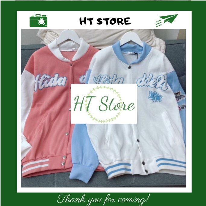 ÁO KHOÁC BOMBER NAM NỮ UNISEX NGÔI SAO ĐEN Form rộng - HT STORE