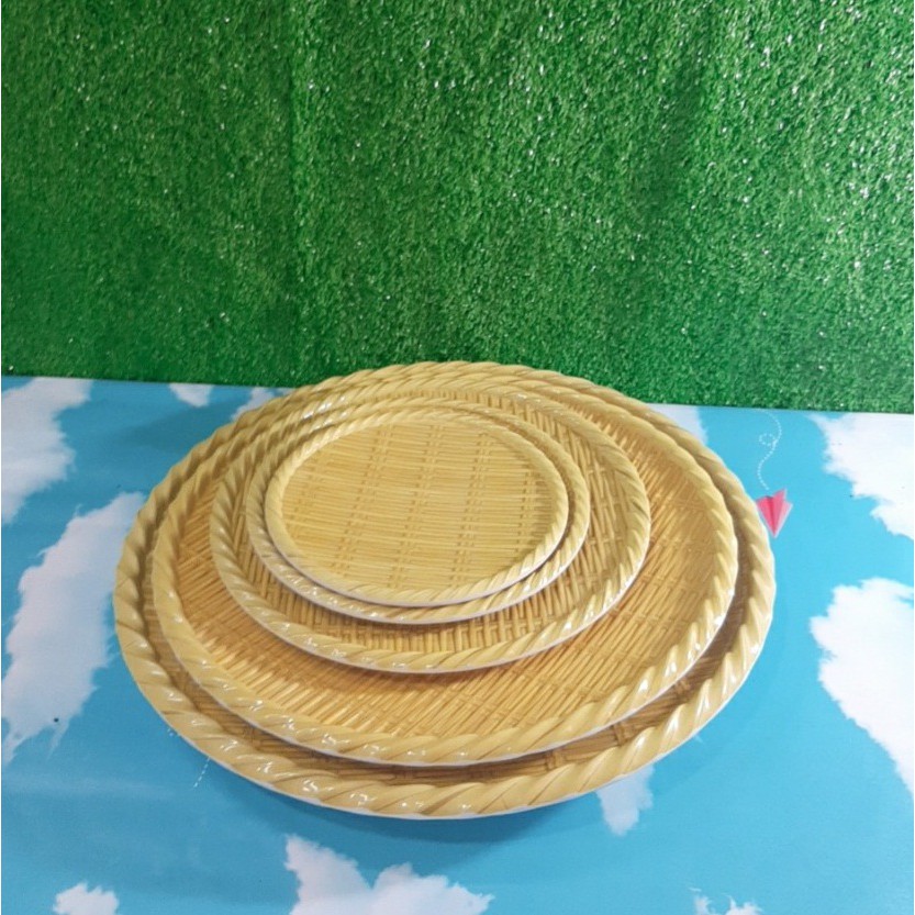 Đĩa tròn giả tre Melamine DTR 05-11,Dĩa tròn Melamiene hàng Cao Cấp