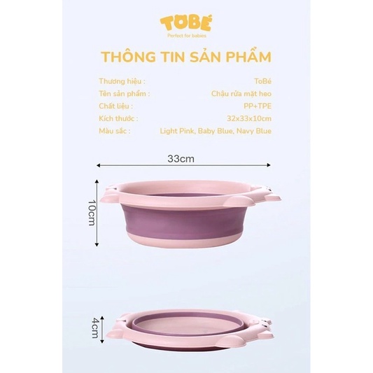 CHẬU TẮM/CHẬU RỬA MẶT GẤP GỌN HÀNG CẤP CẤP CHÍNH HÃNG TOBE SIÊU TIỆN LỢI