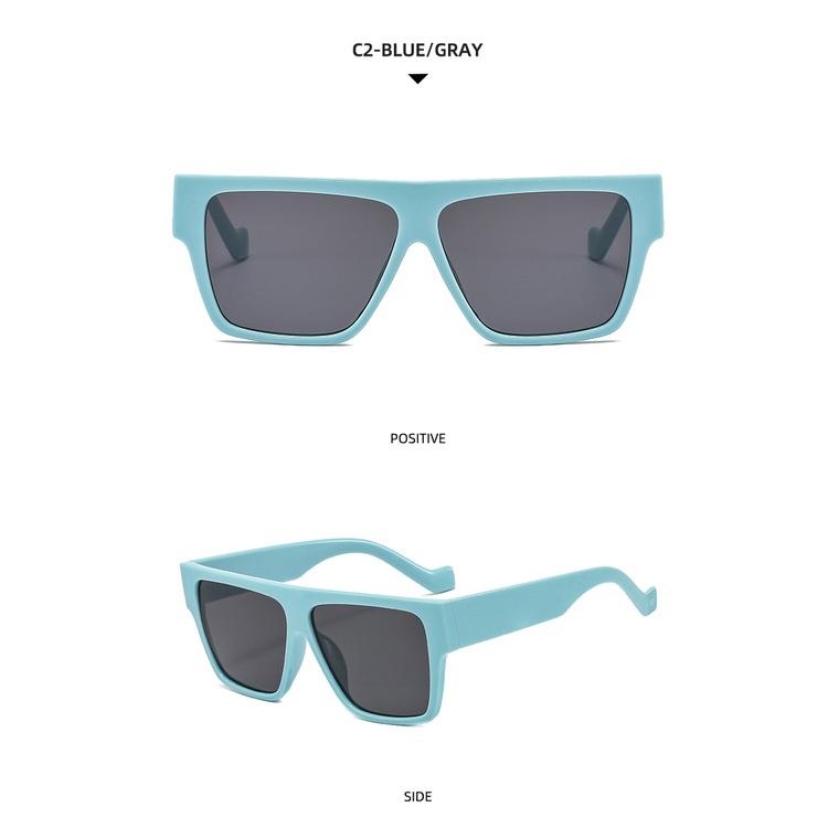 Kính mát gọng vuông lớn phong cách Âu Mỹ thời trang cho nam và nữ 2021