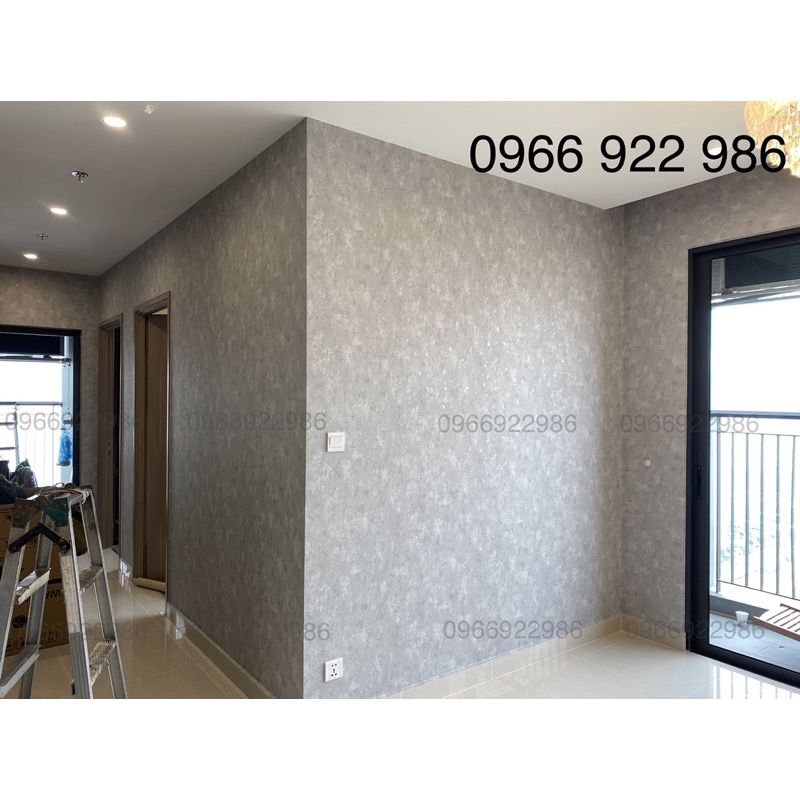 Giấy Dán Tường Giả Bê Tông Phòng Khách Phòng Ngủ Giấy Hàn Quốc Cao Cấp