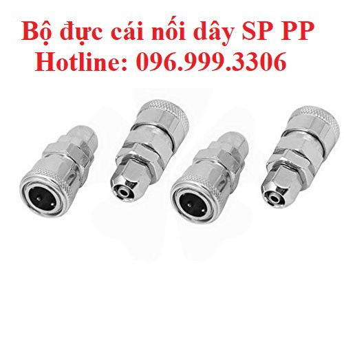 Bộ khớp nối đực cái cắm dây SP-PP khí nén chịu được áp suất cao, đầy đủ kích cỡ giá sỉ