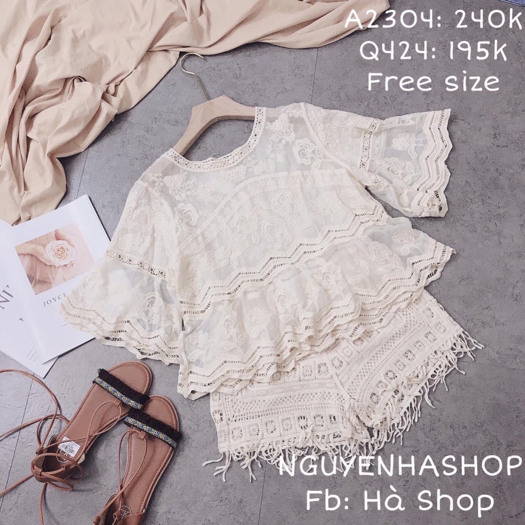 Áo Ren Babydoll Siêu Hot ( Quần Riêng + Áo Riêng )_Xưởng May Quang Anh